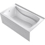 Kohler - Mariposa 66'' x 36'' drop-in/alcove Heated BubbleMassageE air bath, left drain - White