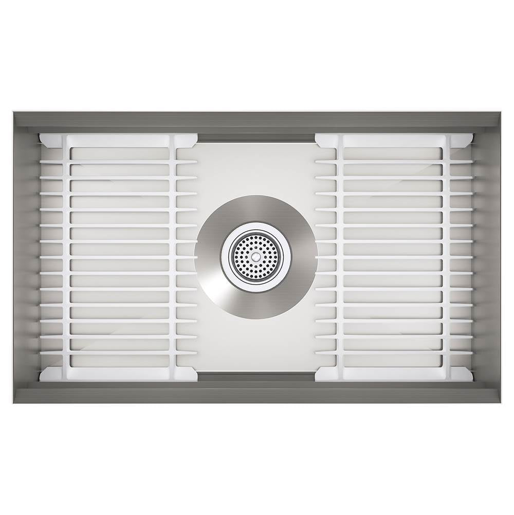Prolific 29'' undermount single-bowl workstation kitchen sink