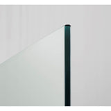 Aerie Bath screen, 56-15/16'' x 32'' W with 1/4'' thick Crystal Clear glass and square corner