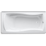 Mariposa 72'' x 36'' alcove Heated BubbleMassageE air bath, right drain