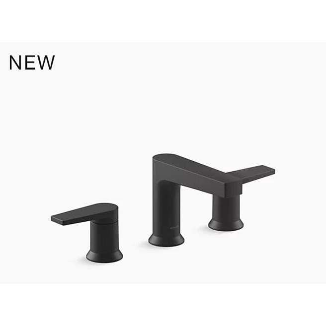 Kohler - Taut Widespread bathroom sink faucet, 1.2 gpm - Matte Black