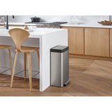 8-gallon loft stainless steel step trash can