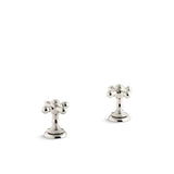 Kohler - Artifacts Cross bathroom sink faucet handles - Vibrant Polished Nickel