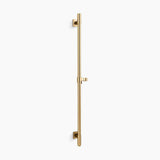 Kohler - Awaken 42'' deluxe slidebar with integrated water supply - Vibrant Brushed Moderne Brass