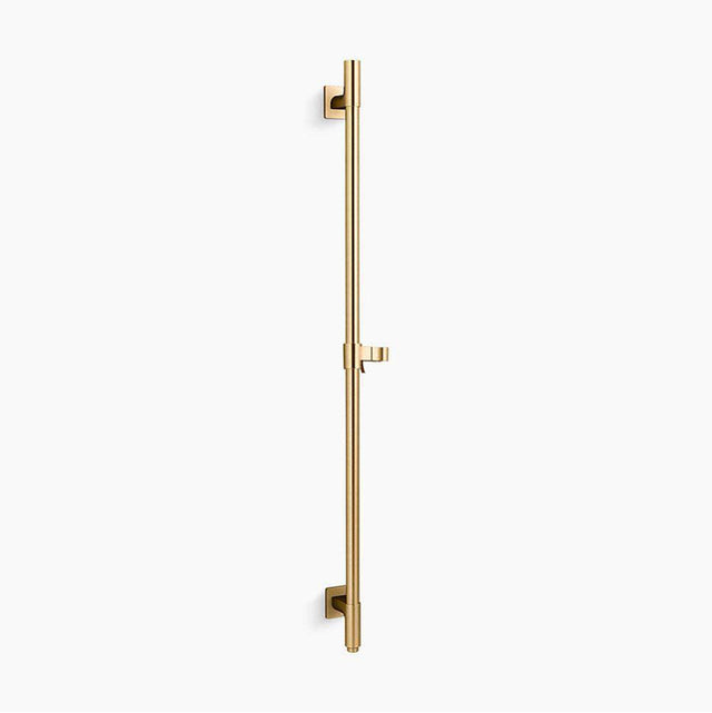 Kohler - Awaken 42'' deluxe slidebar with integrated water supply - Vibrant Brushed Moderne Brass