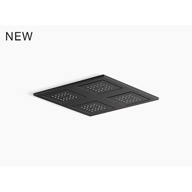 Kohler - WaterTile Rain Overhead shower panel with four 22-nozzle sprayheads - Matte Black