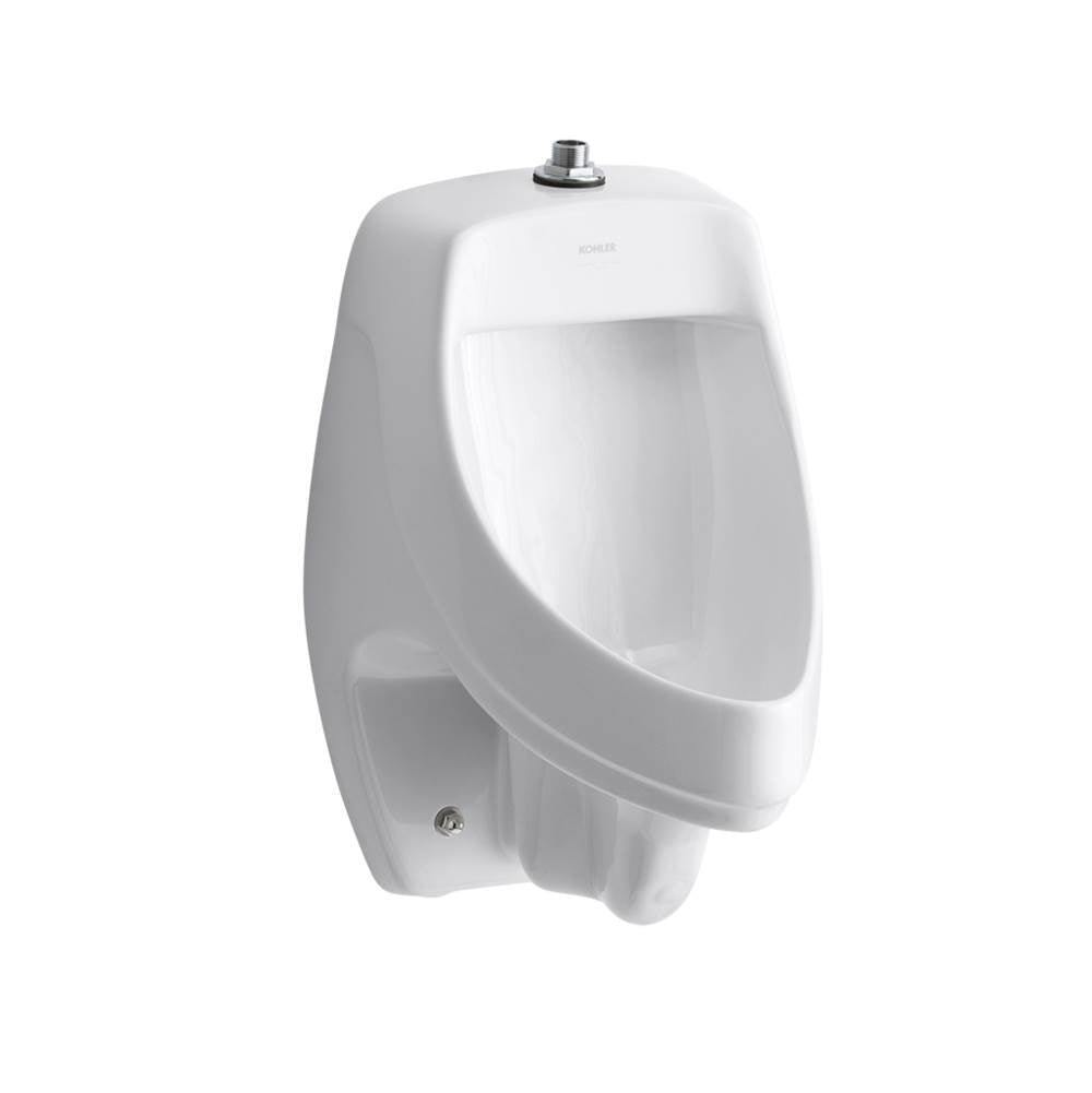 Kohler - DexterE Siphon-jet wall-mount 0.5 or 1.0 gpf urinal with top spud, antimicrobial - White