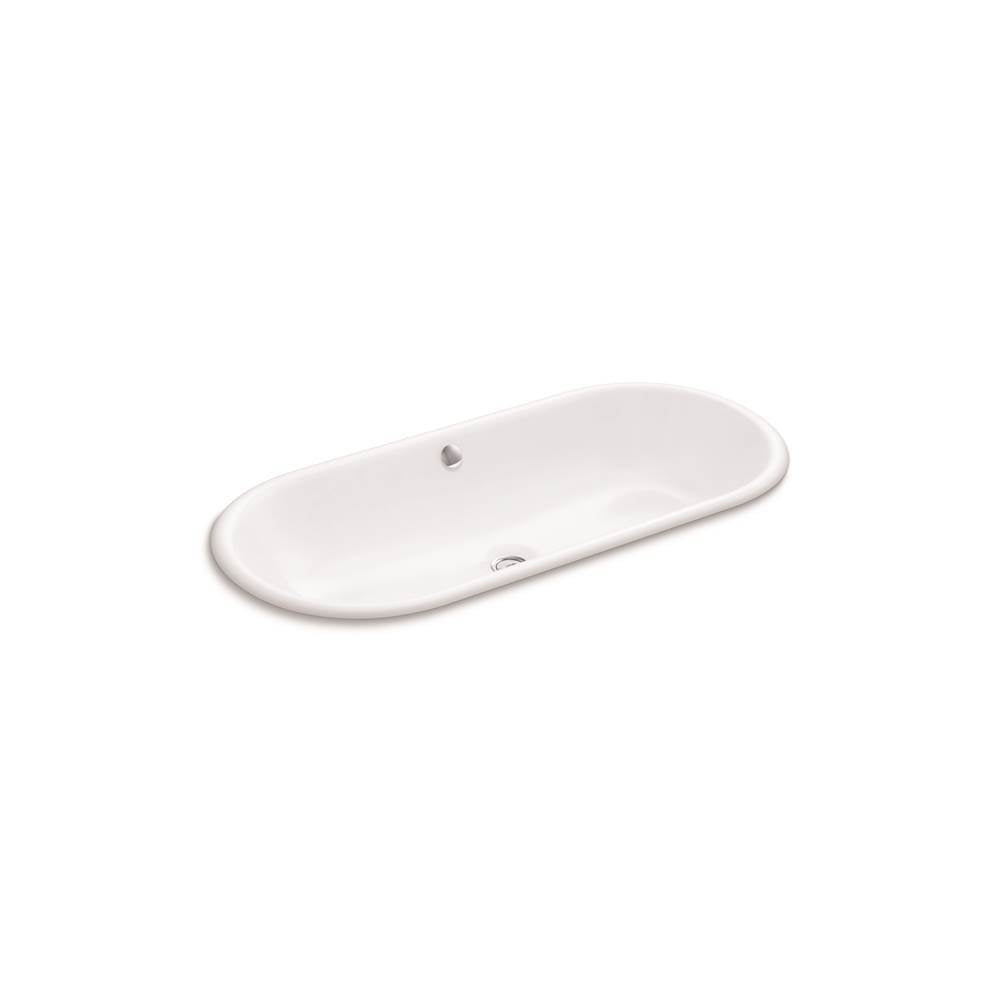 Kohler - Iron Plains 33'' oval drop-in/undermount bathroom sink - White