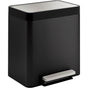Kohler - 8-gallon stainless steel step trash can - Black Stainless