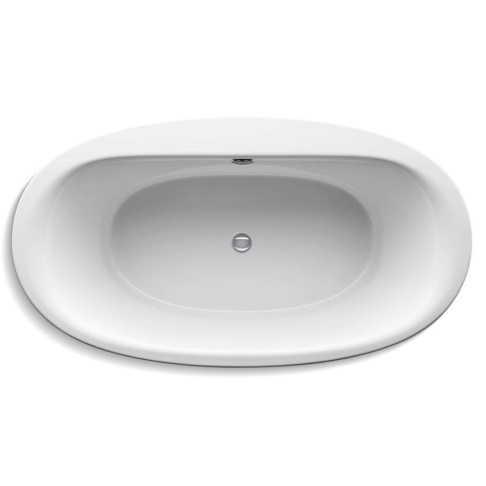 Sunstruck 60'' x 34'' freestanding bath with fluted shroud