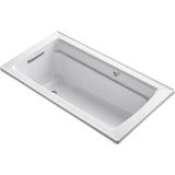 Kohler - Archer 60'' x 32'' drop-in Heated BubbleMassageE air bath - White