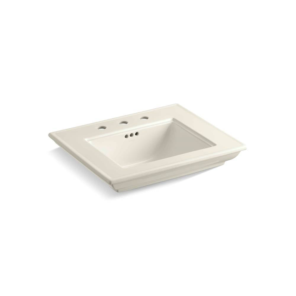 Kohler - Memoirs Stately 25'' pedestal/console table bathroom sink - Biscuit