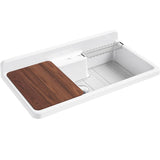 Kohler - Farmstead 45'' top-/wall-mount single-bowl workstation farmhouse kitchen sink - White