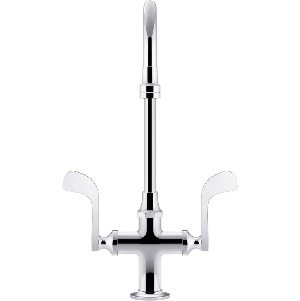 Triton Bowe 1.0 gpm monoblock gooseneck bathroom sink faucet with aerated flow and wristblade handles, drain not included