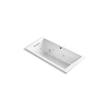 Kohler - Underscore 60'' x 30'' drop-in Heated BubbleMassageE air bath with whirlpool - White