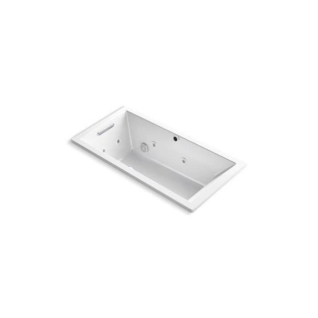 Kohler - Underscore 60'' x 30'' drop-in Heated BubbleMassageE air bath with whirlpool - White