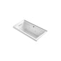 Kohler - Underscore 60'' x 30'' alcove Heated BubbleMassageE air bath with whirlpool, left drain - White