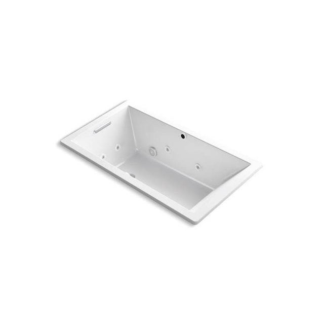 Kohler - Underscore 66'' x 36'' drop-in Heated BubbleMassageE air bath with whirlpool - White