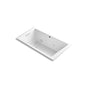 Kohler - Underscore 66'' x 36'' drop-in Heated BubbleMassageE air bath with whirlpool - White