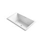 Kohler - Underscore 72'' x 42'' drop-in Heated BubbleMassageE air bath with whirlpool - White