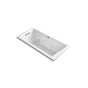 Kohler - Underscore 66'' x 32'' drop-in Heated BubbleMassageE air bath with whirlpool - White