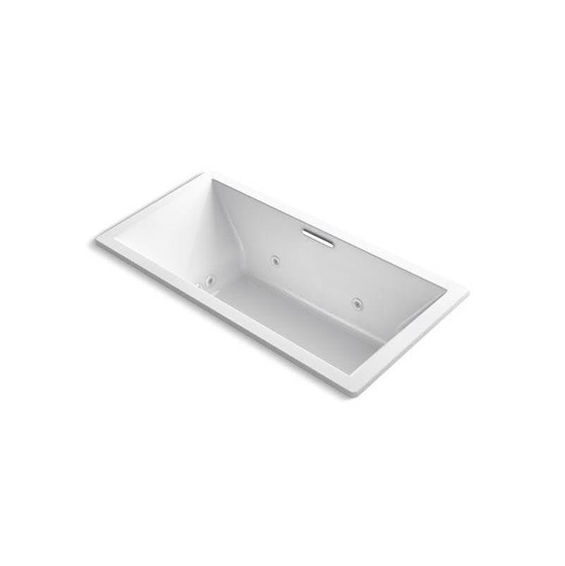 Kohler - Underscore 72'' x 36'' drop-in Heated BubbleMassageE air bath with whirlpool - White