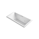 Kohler - Underscore 72'' x 36'' drop-in Heated BubbleMassageE air bath with whirlpool - White