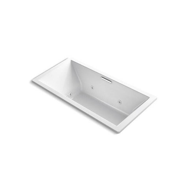 Kohler - Underscore 72'' x 36'' drop-in Heated BubbleMassageE air bath with whirlpool - White