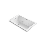 Kohler - Underscore 60'' x 36'' drop-in Heated BubbleMassageE air bath with whirlpool - White