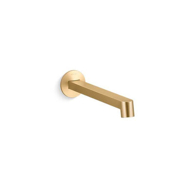 Kohler - Components Wall-mount bathroom sink faucet spout with Row design, 1.2 gpm - Vibrant Brushed Moderne Brass