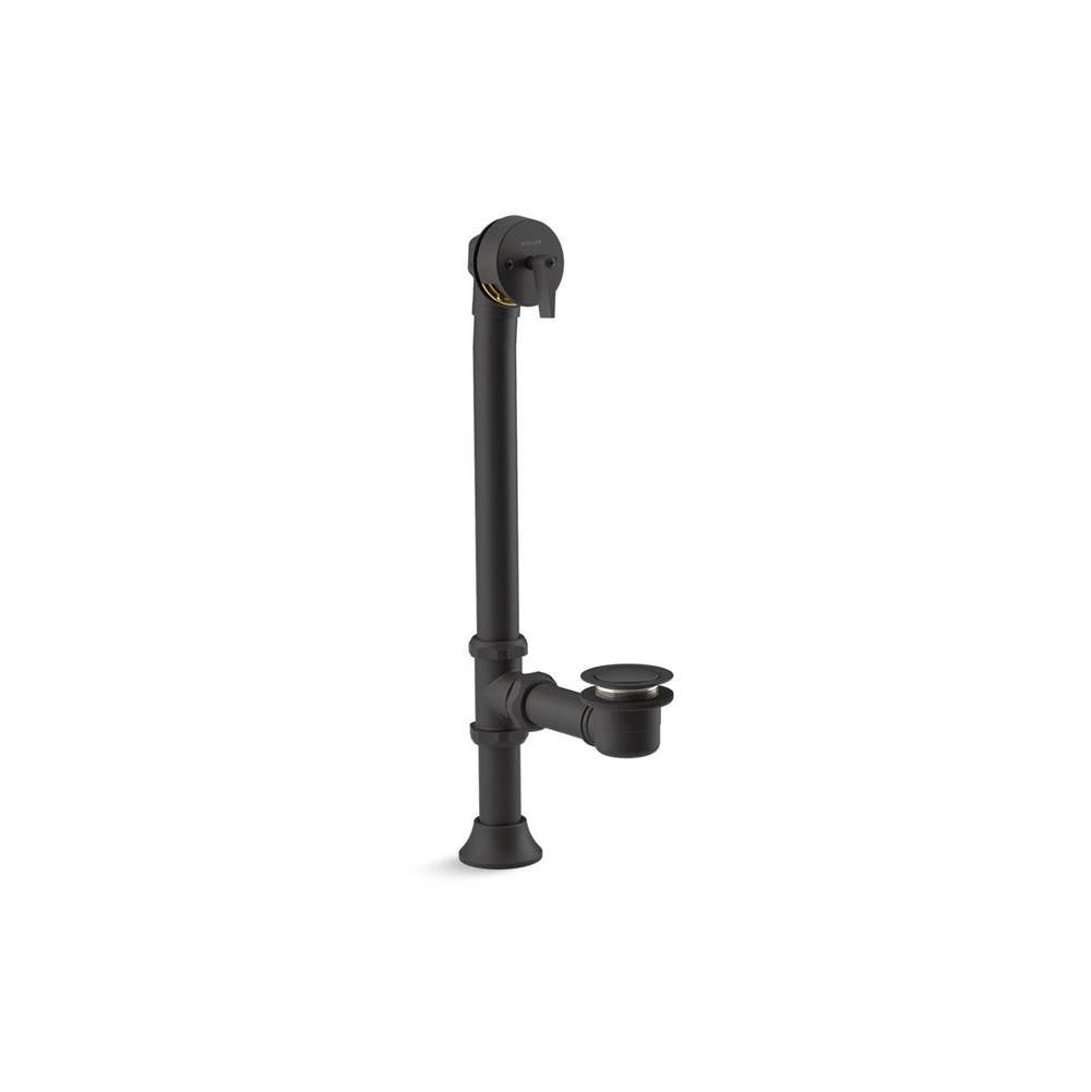 Kohler - Iron Works Decorative 1-1/2'' adjustable pop-up bath drain for 5' whirlpool with tailpiece - Matte Black