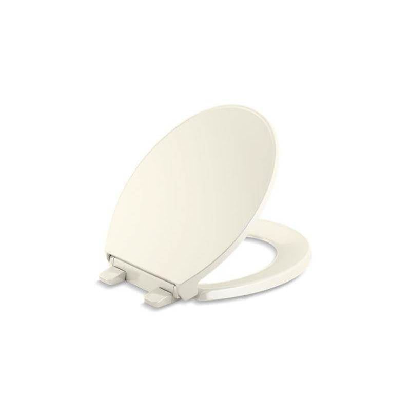 Kohler - Border ReadyLatch Quiet-CloseE round-front toilet seat with antimicrobial agent - Biscuit