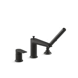 Kohler - Hint Deck-mount bath faucet with handshower - Matte Black