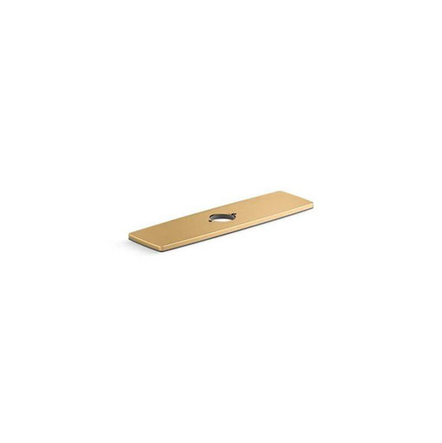 Kohler - Riff Three-hole kitchen faucet escutcheon - Vibrant Brushed Moderne Brass