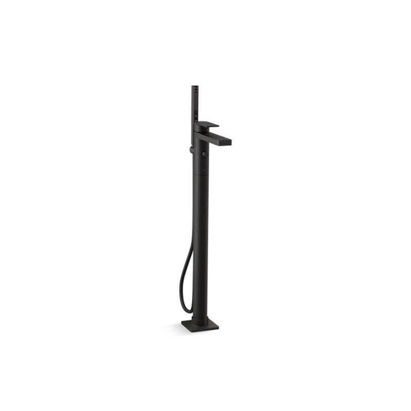 Kohler - Parallel Floor-mount bath filler trim with handshower - Matte Black