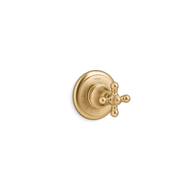 Kohler - Artifacts MasterShower volume control valve trim with cross handle - Vibrant Brushed Moderne Brass