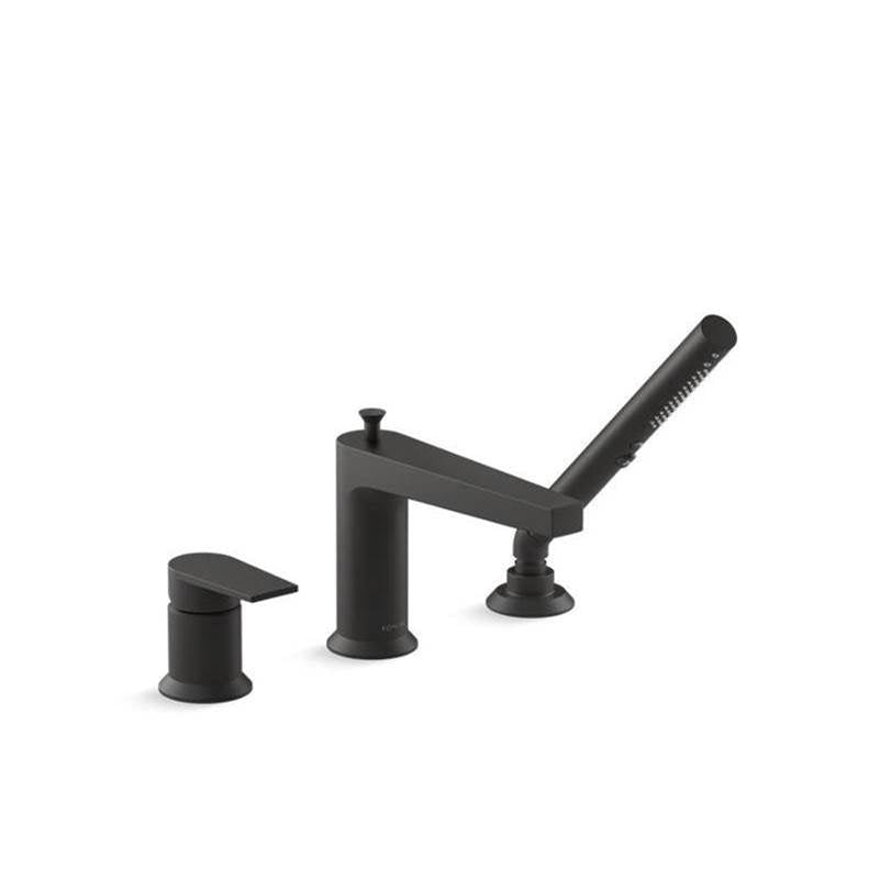Kohler - Taut Deck-mount bath faucet with handshower - Matte Black