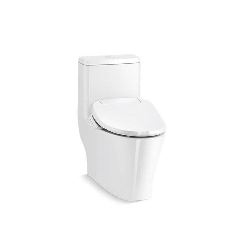Kohler - ReachE Curv Hidden cord one-piece compact elongated toilet with skirted trapway, dual-flush - White