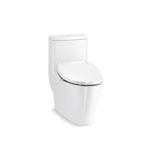 Kohler - ReachE Curv Hidden cord one-piece compact elongated toilet with skirted trapway, dual-flush - White
