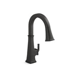 Kohler - Riff Touchless pull-down kitchen sink faucet with KOHLER KonnectE and three-function sprayhead - Matte Black