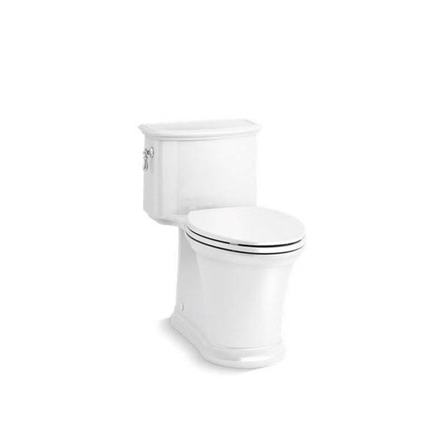 Kohler - Harken One-piece compact elongated toilet with skirted trapway, 1.28 gpf - White