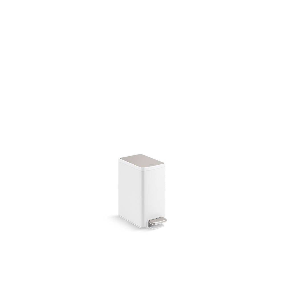 Kohler - 6-liter step trash can - Stainless Steel  White