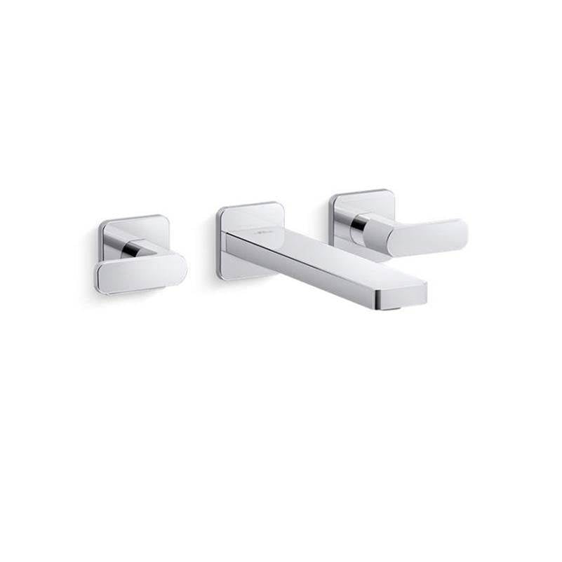 Kohler - Parallel Wall-mount bathroom sink faucet trim, 1.2 gpm - Polished Chrome