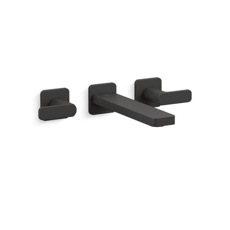Kohler - Parallel Wall-mount bathroom sink faucet trim, 1.2 gpm - Matte Black