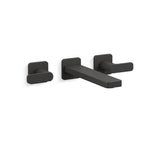 Kohler - Parallel Wall-mount bathroom sink faucet trim, 1.2 gpm - Matte Black
