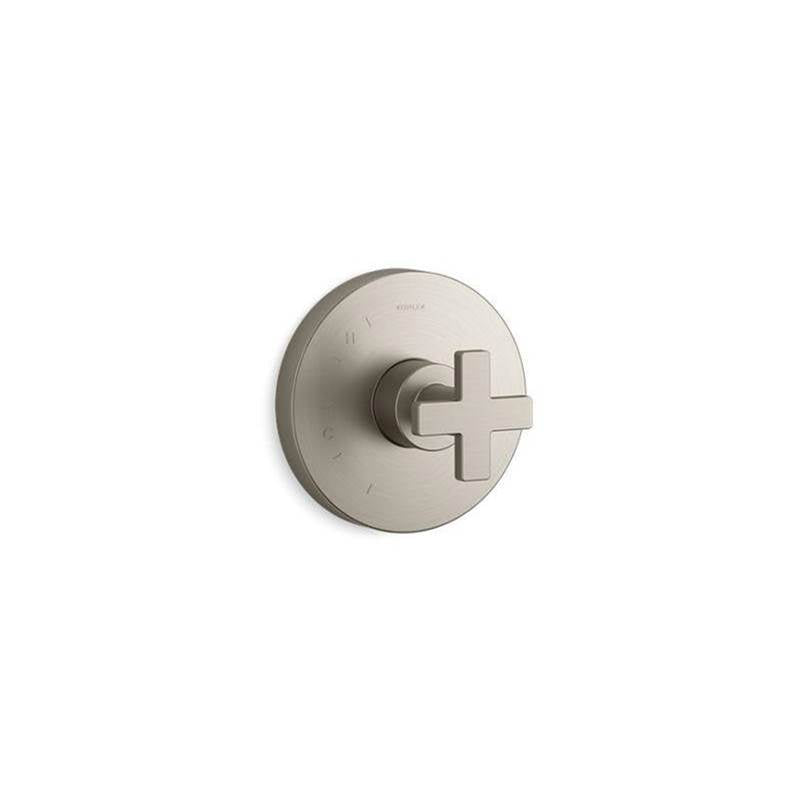 Kohler - Composed Rite-Temp valve trim with cross handle - Vibrant Brushed Nickel