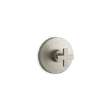 Kohler - Composed Rite-Temp valve trim with cross handle - Vibrant Brushed Nickel