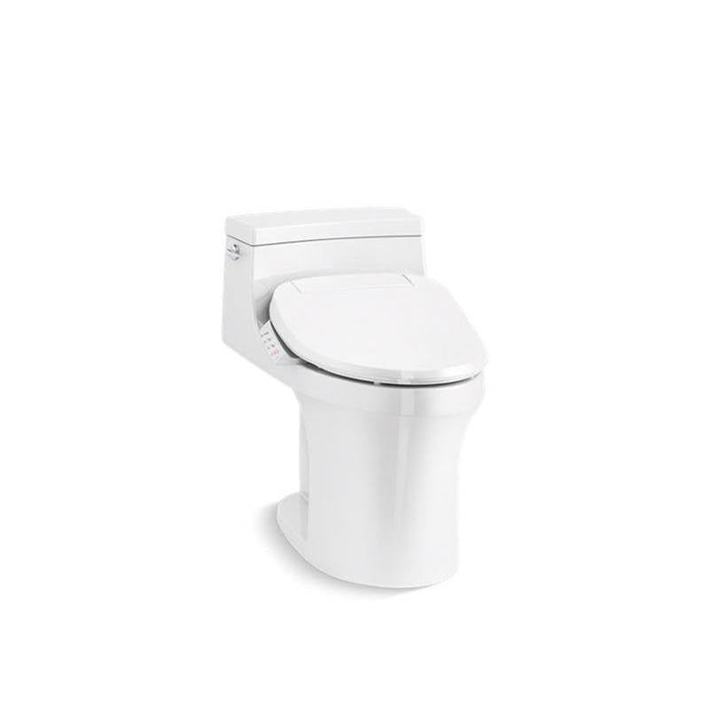 Kohler - San Souci Hidden cord one-piece compact elongated toilet with concealed trapway, 1.28 gpf toilet - White