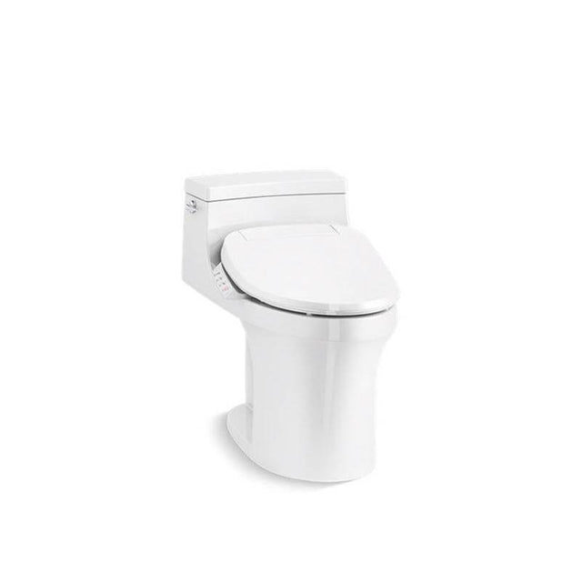 Kohler - San Souci Hidden cord one-piece compact elongated toilet with concealed trapway, 1.28 gpf toilet - White