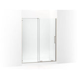Kohler - Echelon Sliding shower door, 71-3/4'' H x 55-3/4 - 59-3/4'' W, with 5/16'' thick Crystal Clear glass - Anodized Brushed Nickel